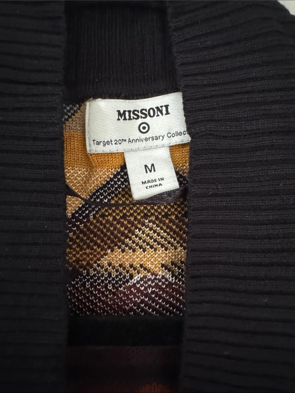 Missoni Chevron Knit Cardigan in Black, Brown, Gray, Mustard